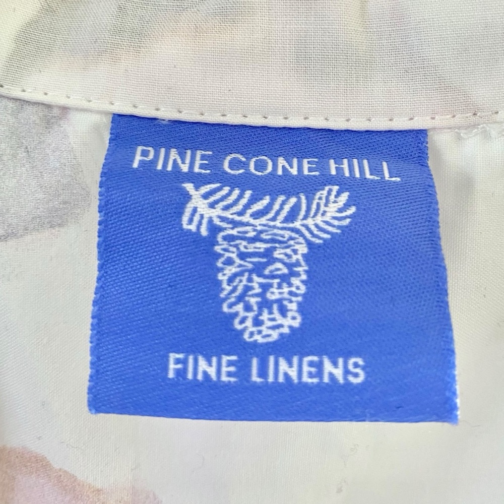 Pine Cone Hill Fine Linen Womens Dog Print Night Shirt Dress White SZ M - Picture 10 of 13